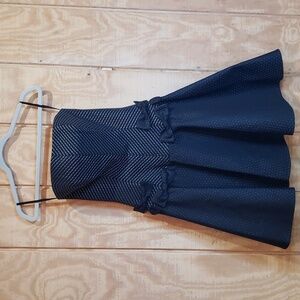 Jayson Brunsdon Australia Designer Black Textured Strapless Dress Size 6